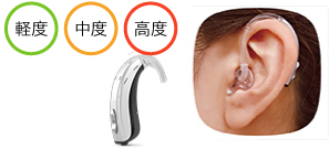 熊本のキクチめがねの耳かけ型 補聴器